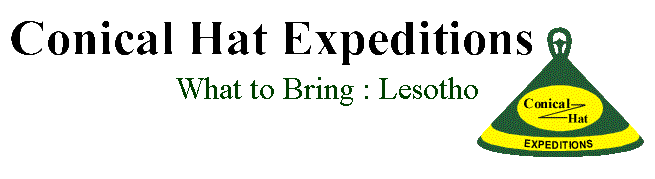 What to Bring : Lesotho